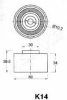 KIA 0K88R12730 Tensioner, timing belt